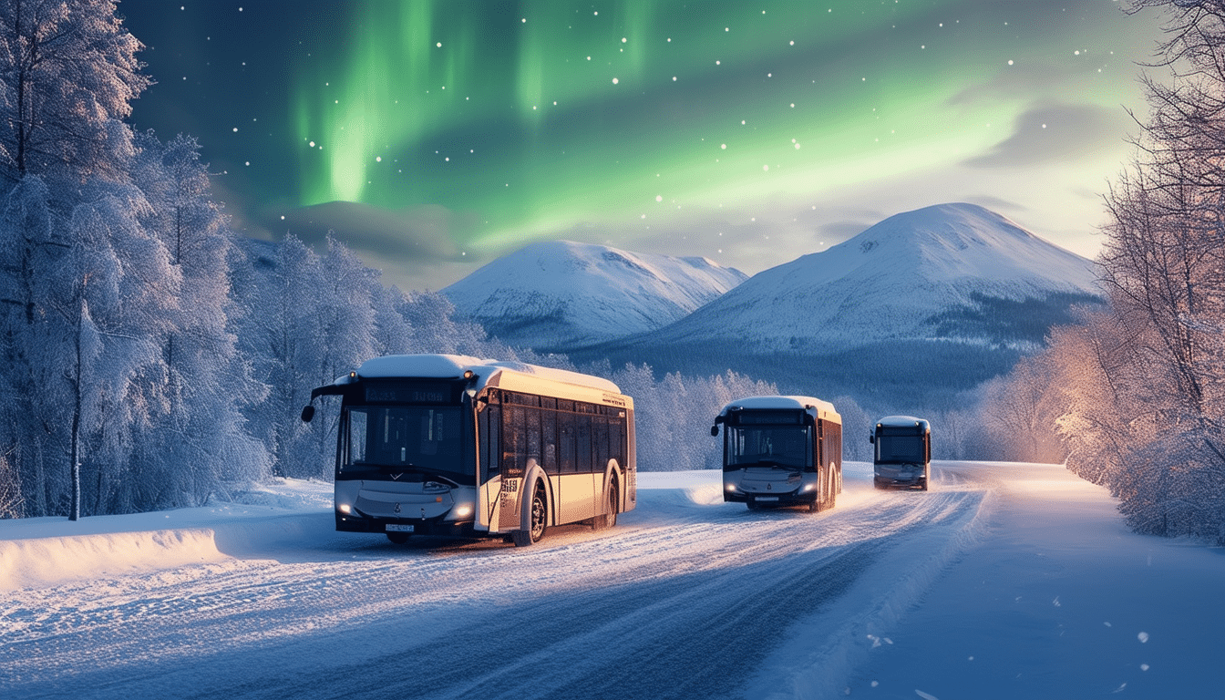 découvrez comment les bus électriques volvo s'adaptent aux conditions rigoureuses de l'hiver arctique en norvège. un témoignage sur l'innovation et la durabilité dans les transports publics face au froid extrême.