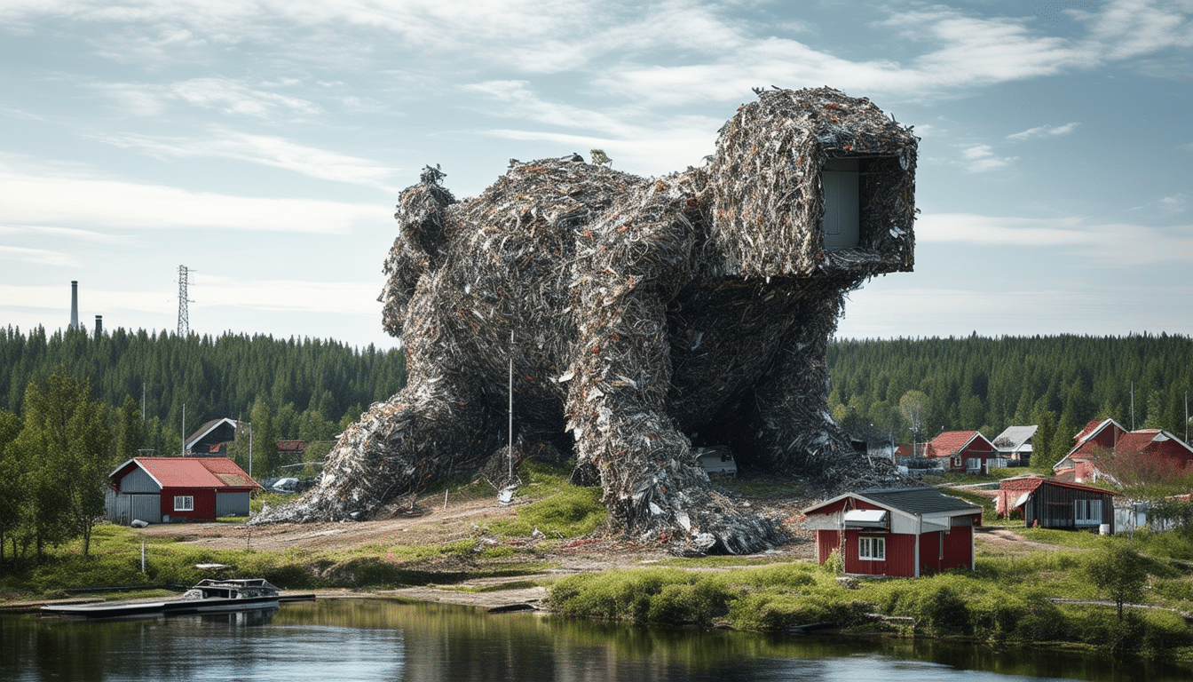 découvrez le fascinant 'monstre' de 13 mètres construit en finlande avec 2000 tonnes de déchets de cheminées. cet incroyable projet écologique a le potentiel d'alimenter en électricité une petite ville, illustrant ainsi l'innovation durable et la gestion des déchets.