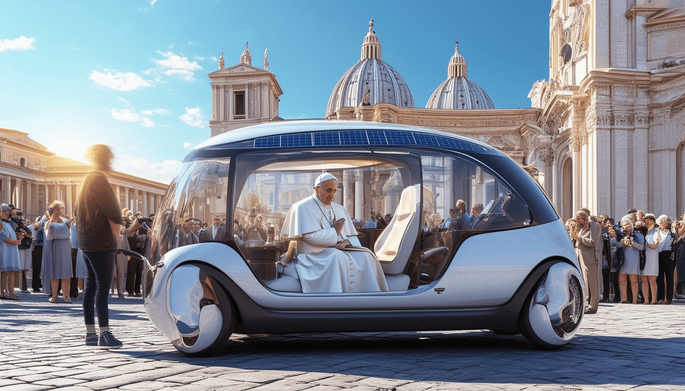 Découvrez la première Papamobile alimentée par énergie électrique !